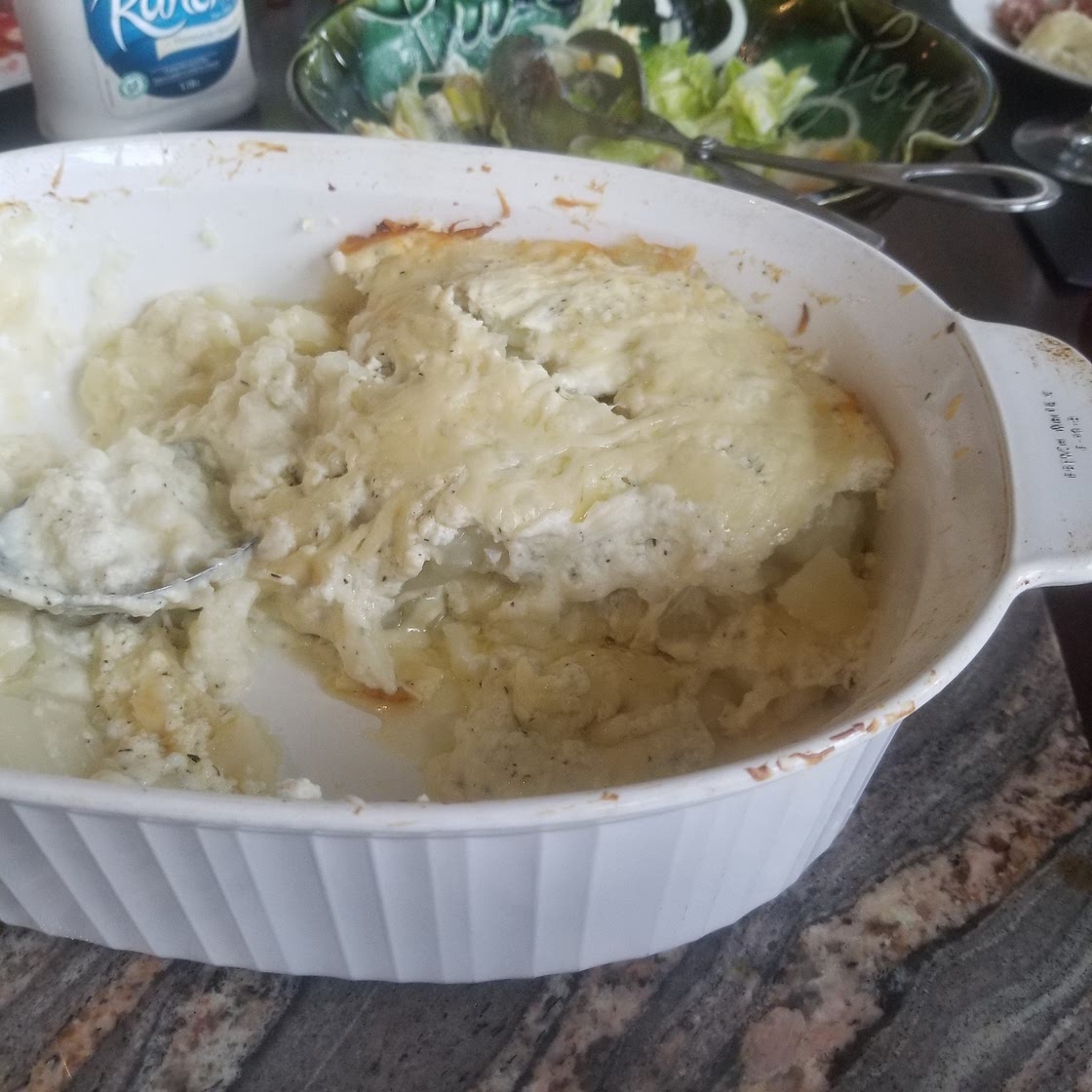 Cheesy Herb Potato Bake