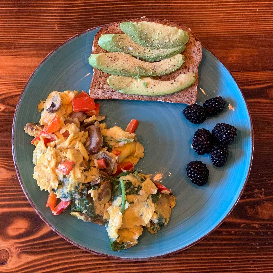 Avocado toast and eggs 