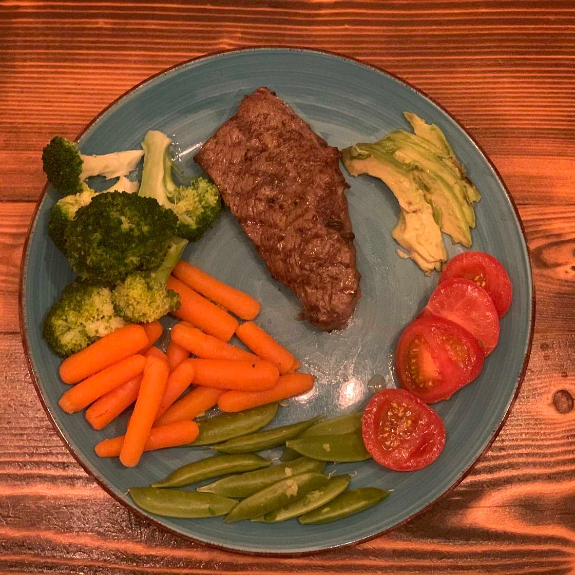 Steak and veggies 