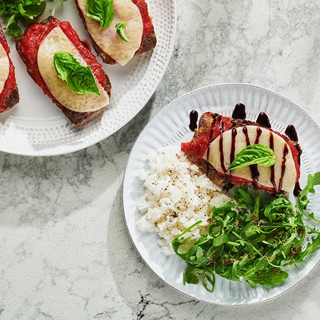 Mini Summer Caprese Meatloaf