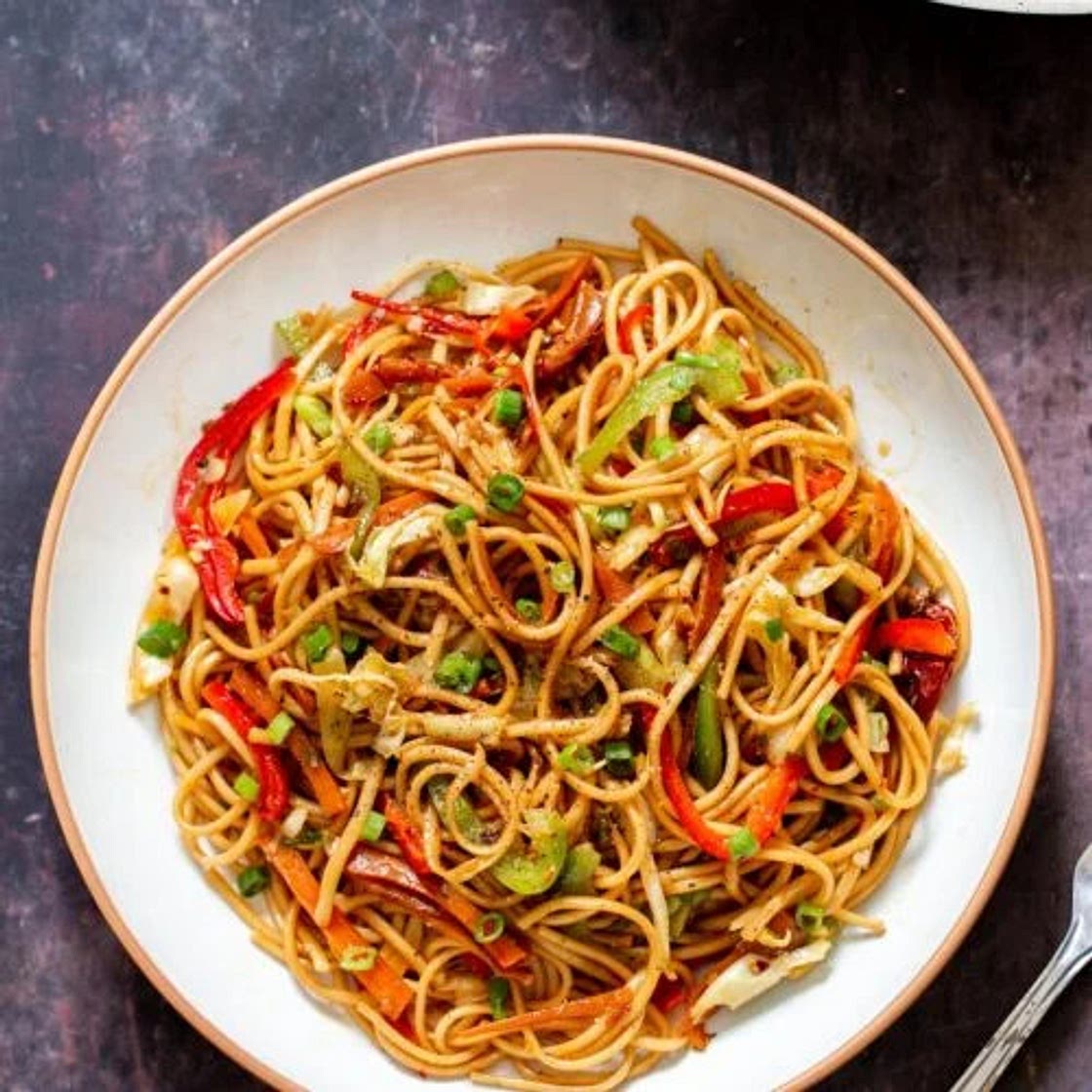 Indo-Chinese Chilli Garlic Noodles