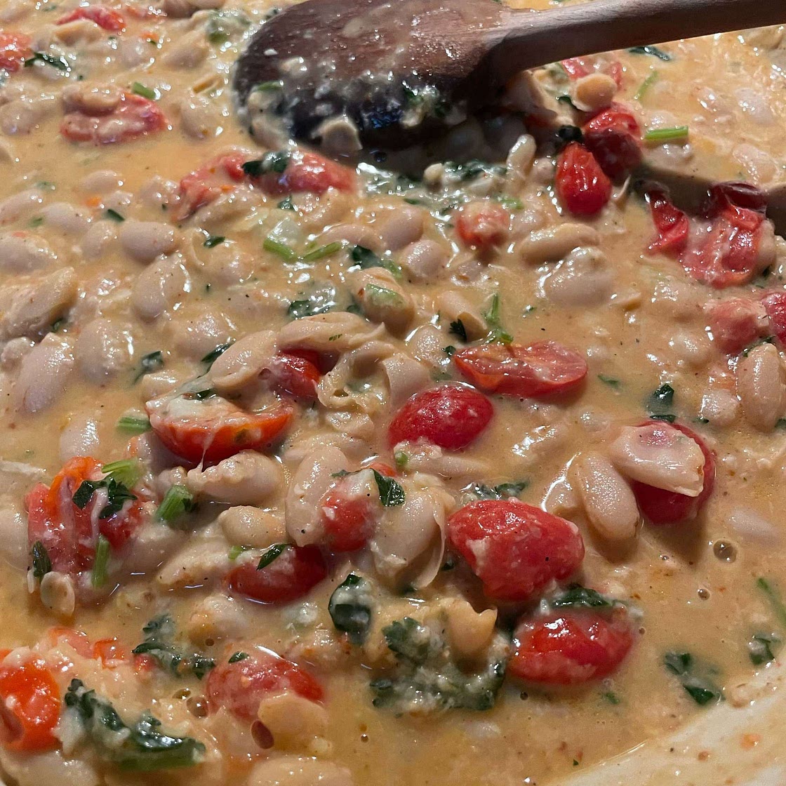 Garlic Parmesan White Beans