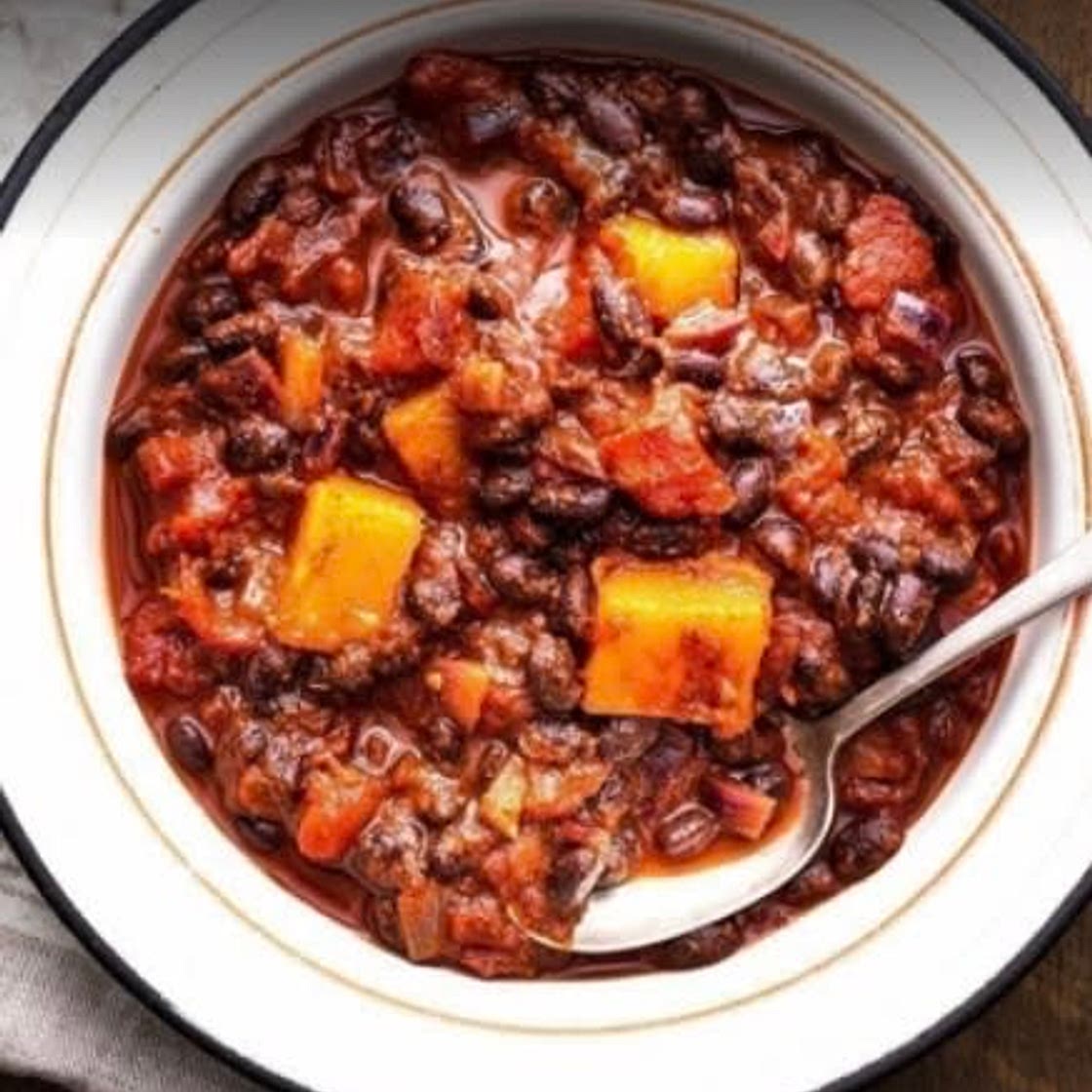 Butternut Squash and Black Bean Chilli 