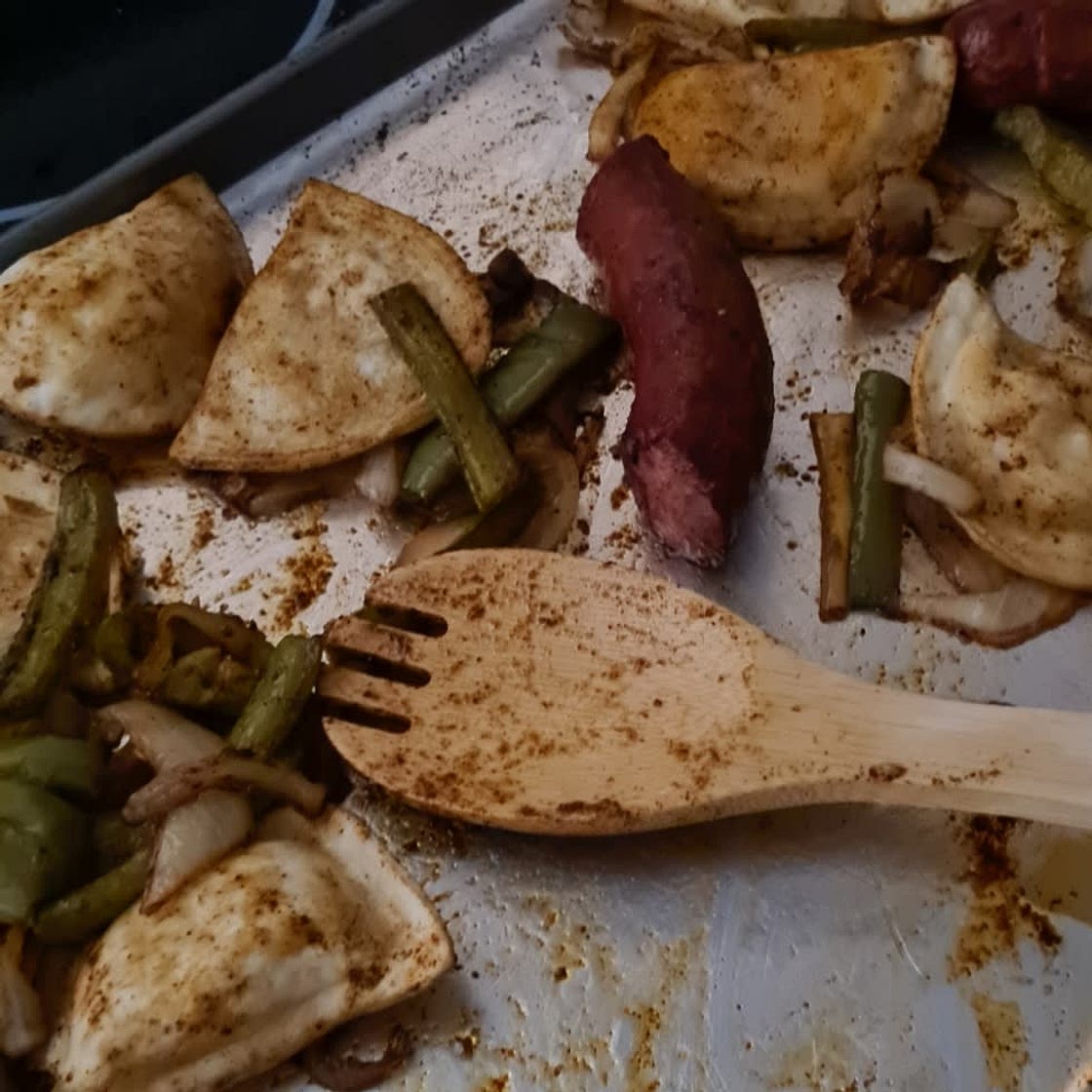 Kielbasa and Pierogies - Sheet Pan