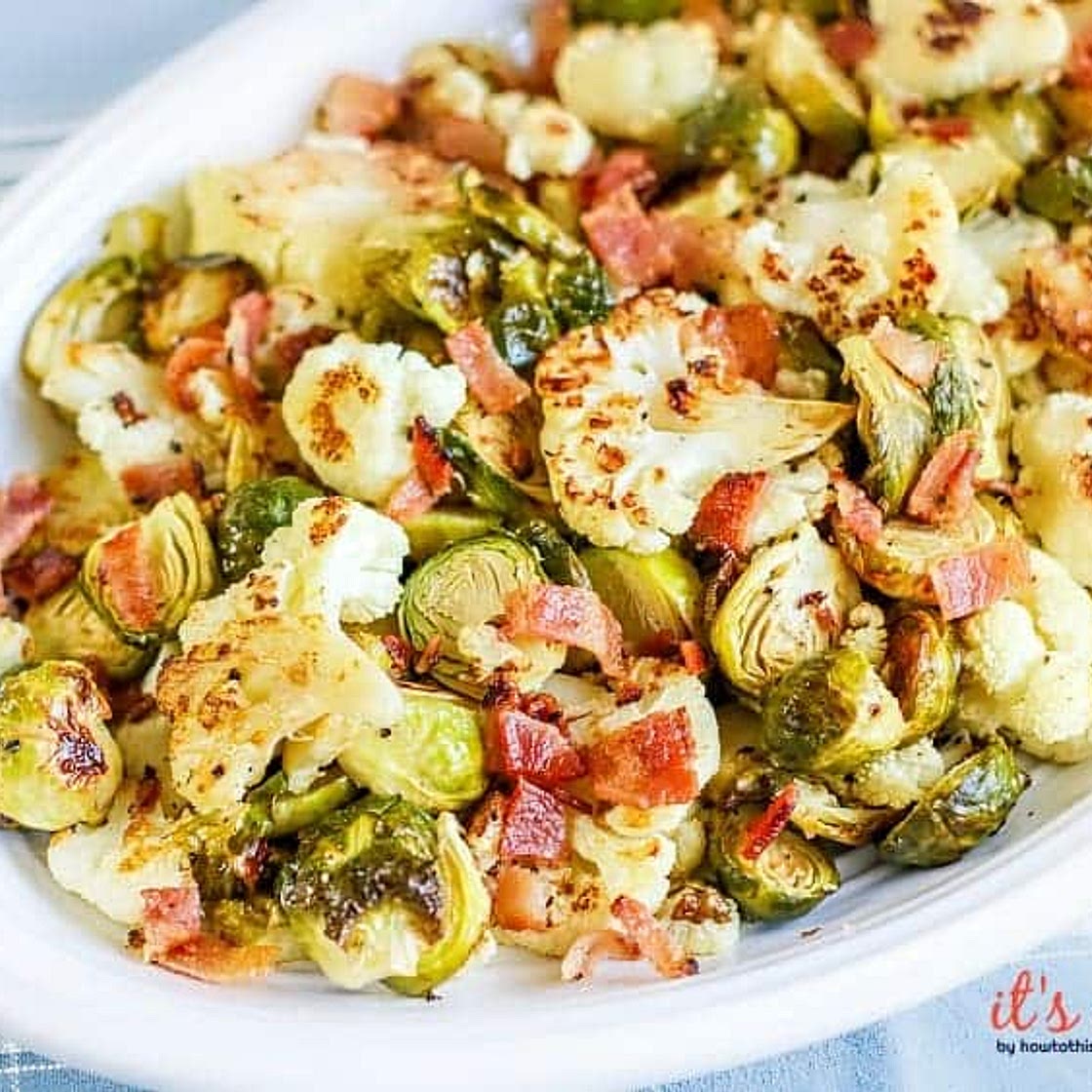 Bacon Butter Roasted Keto Veggies