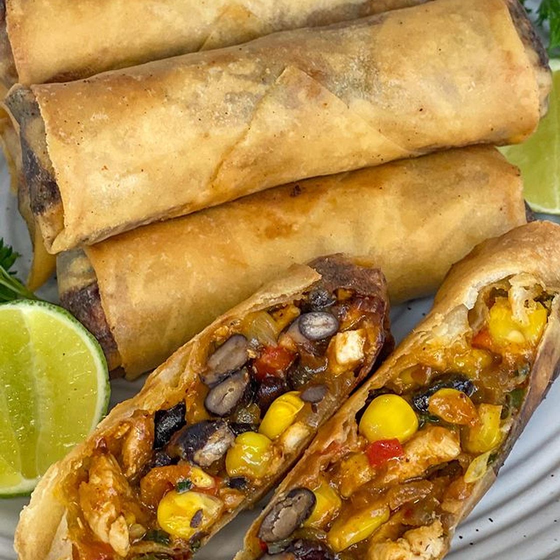 Tex Mex Chicken spring rolls