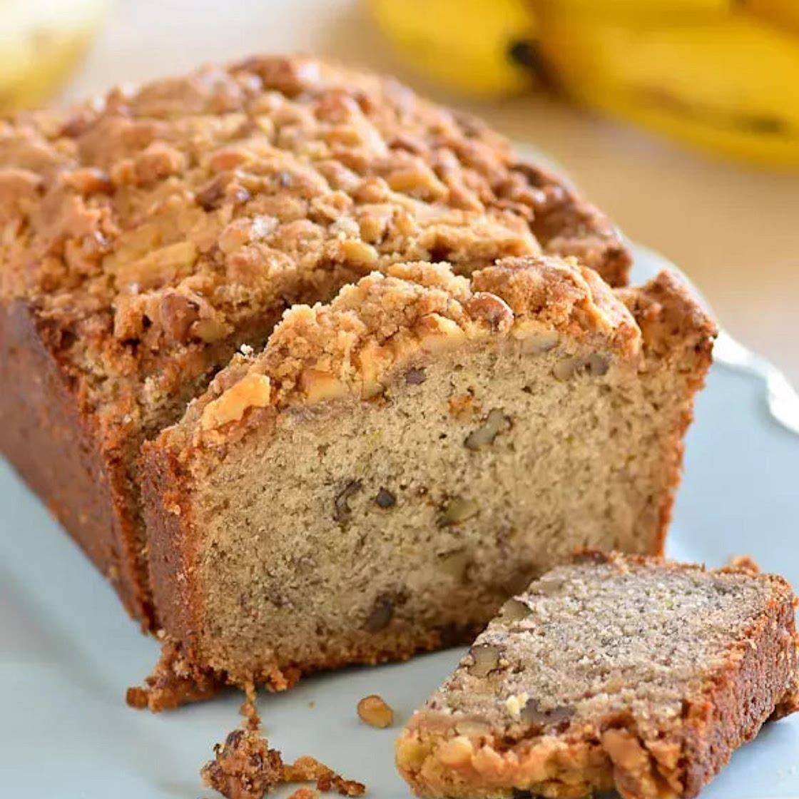 Banana Bread with Streusel-Nut Topping