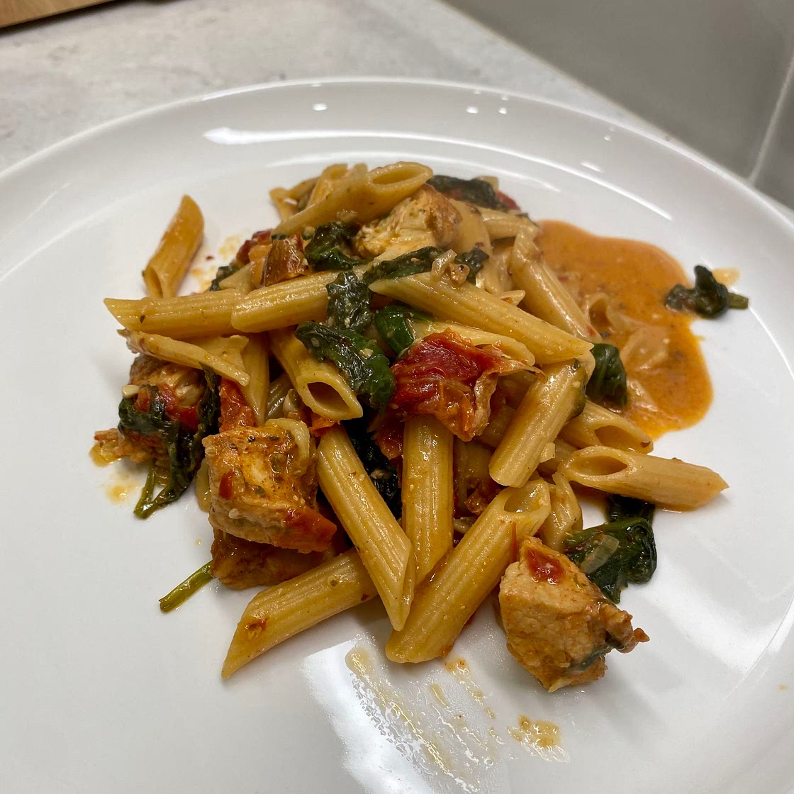 One pot sun dried tomato creamy pasta 