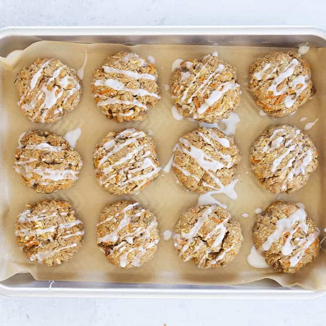 Healthy Oatmeal Cookies with Apples and Carrots