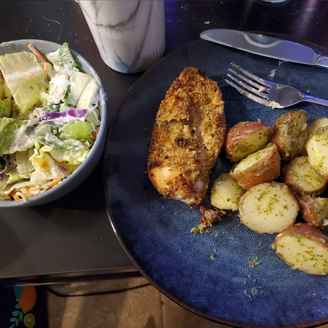 Air Fryer Parmesan Crusted Chicken