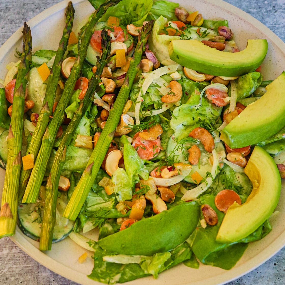 Butter Leaf Lettuce Salad with Creamy Dill Dressing