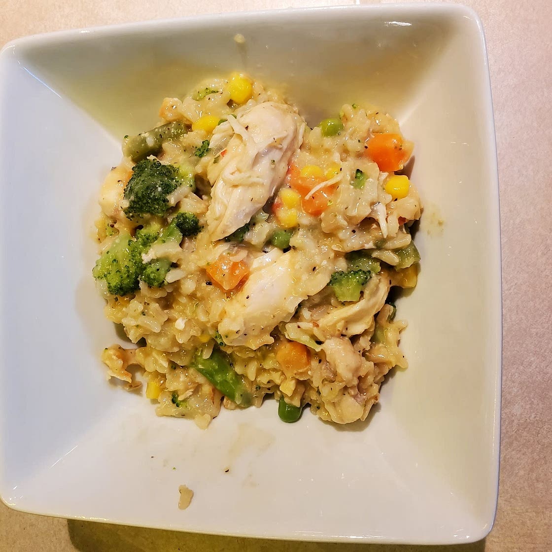 Cheesy Chicken and Broccoli over Rice