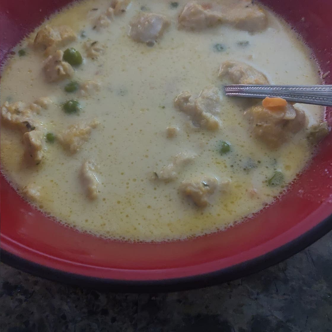 Chicken Pot Pie Soup - low carb, gluten free