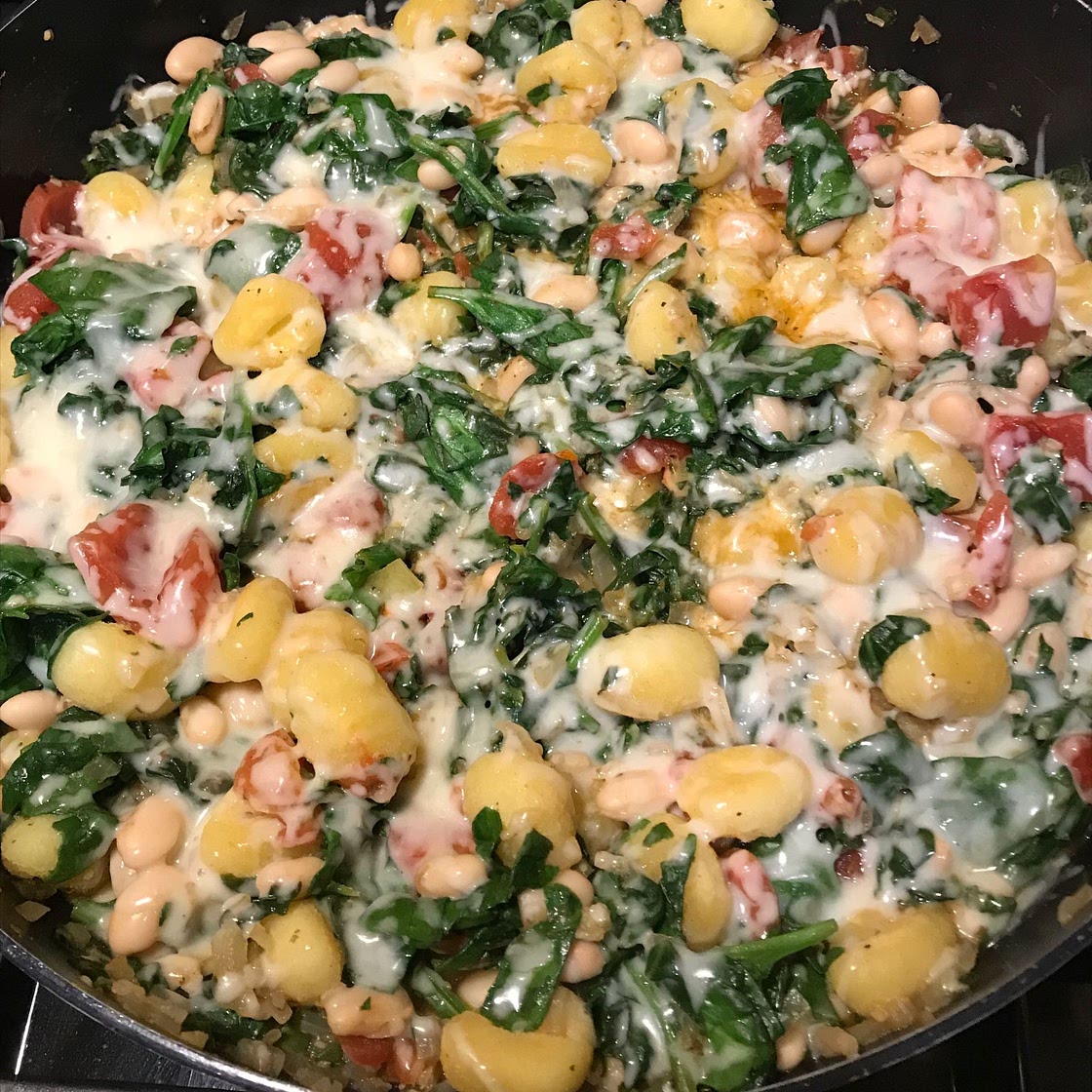 Skillet Gnocchi with Chard & White Beans