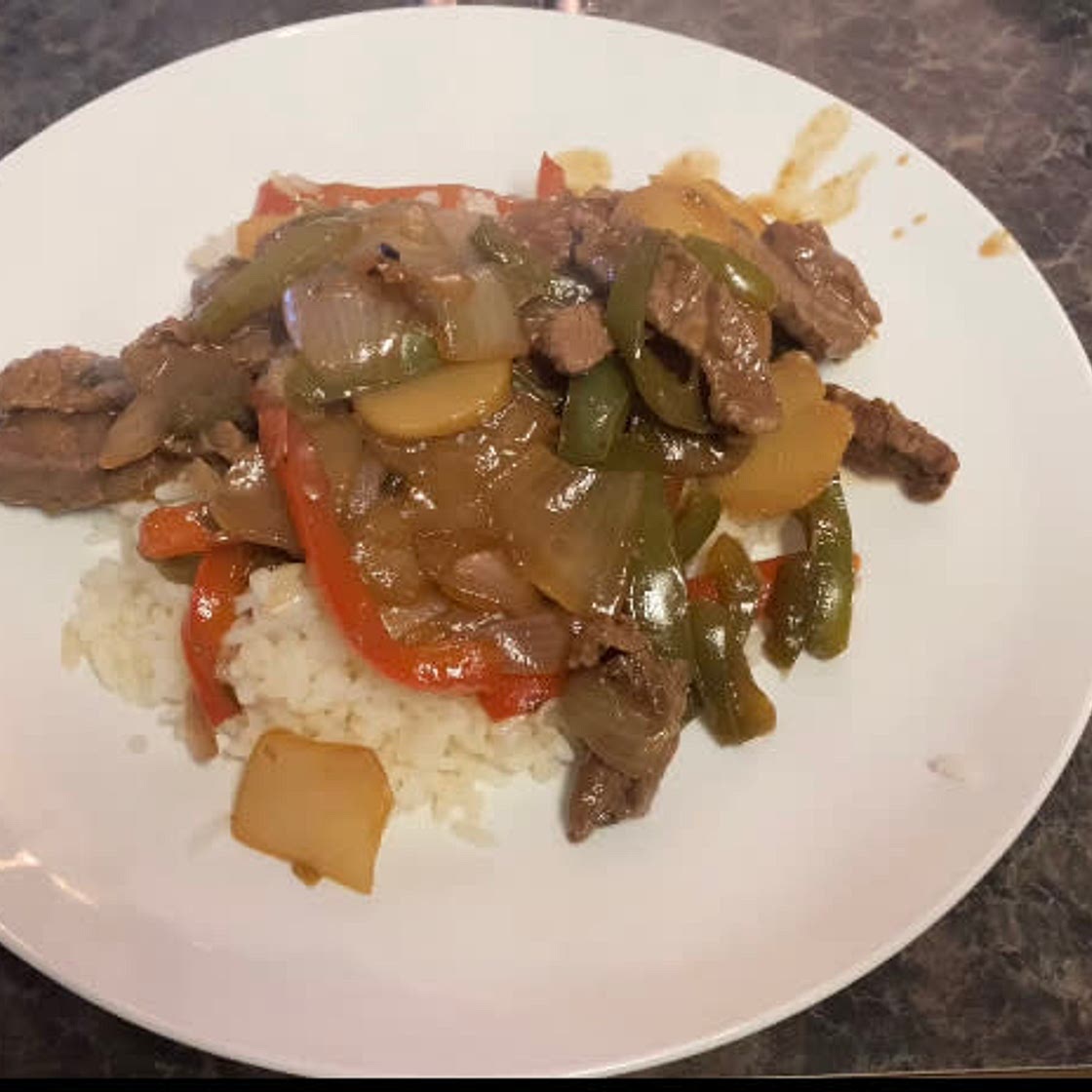 Chinese pepper steak 