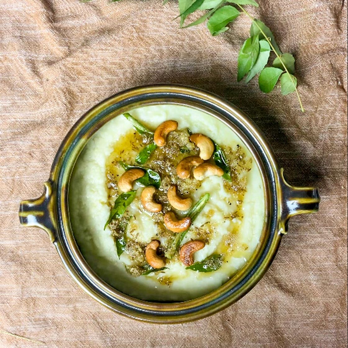 Ven Pongal - A Creamy Rice and Lentil Porridge