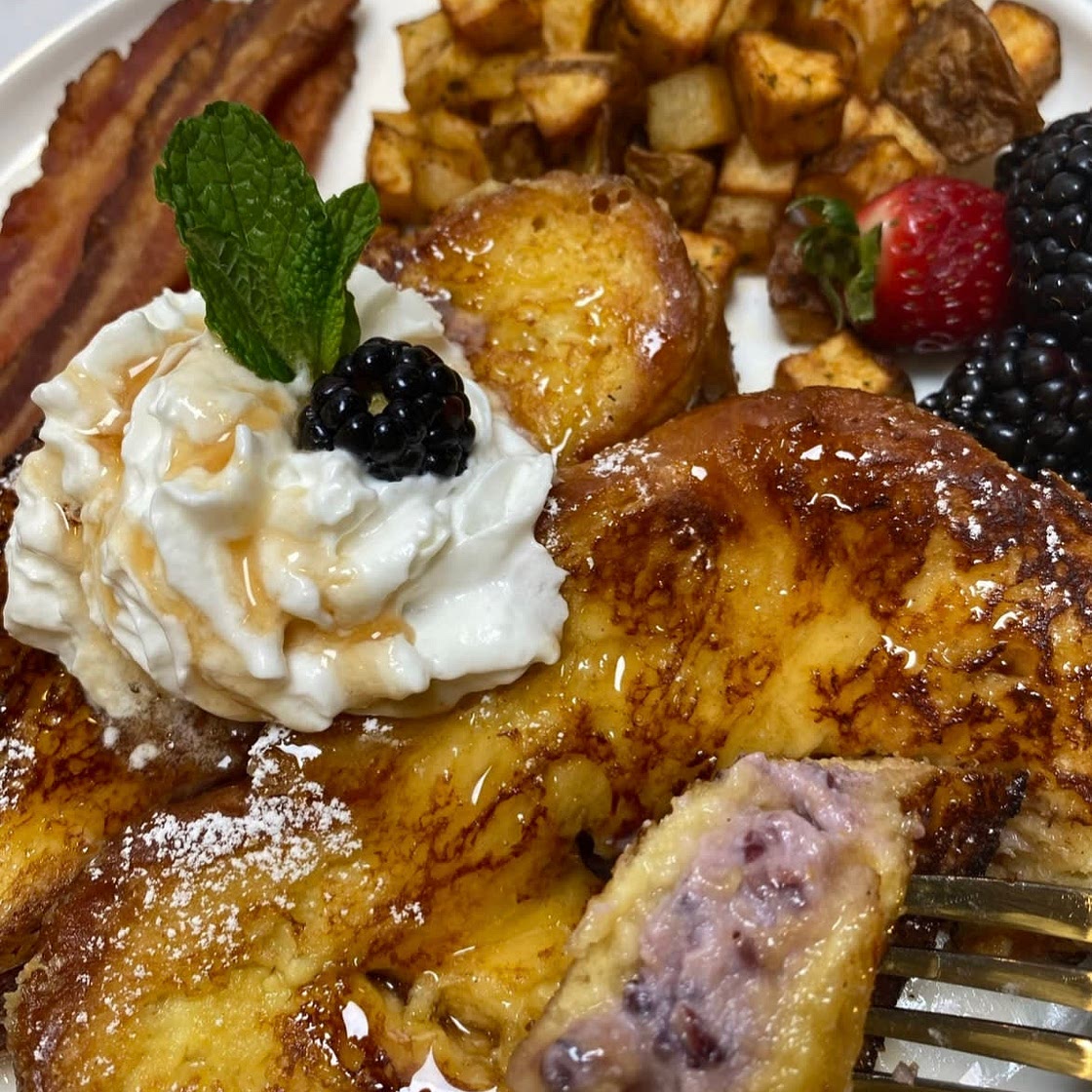 Ricotta and Blackberry Jam Stuffed French Toast 