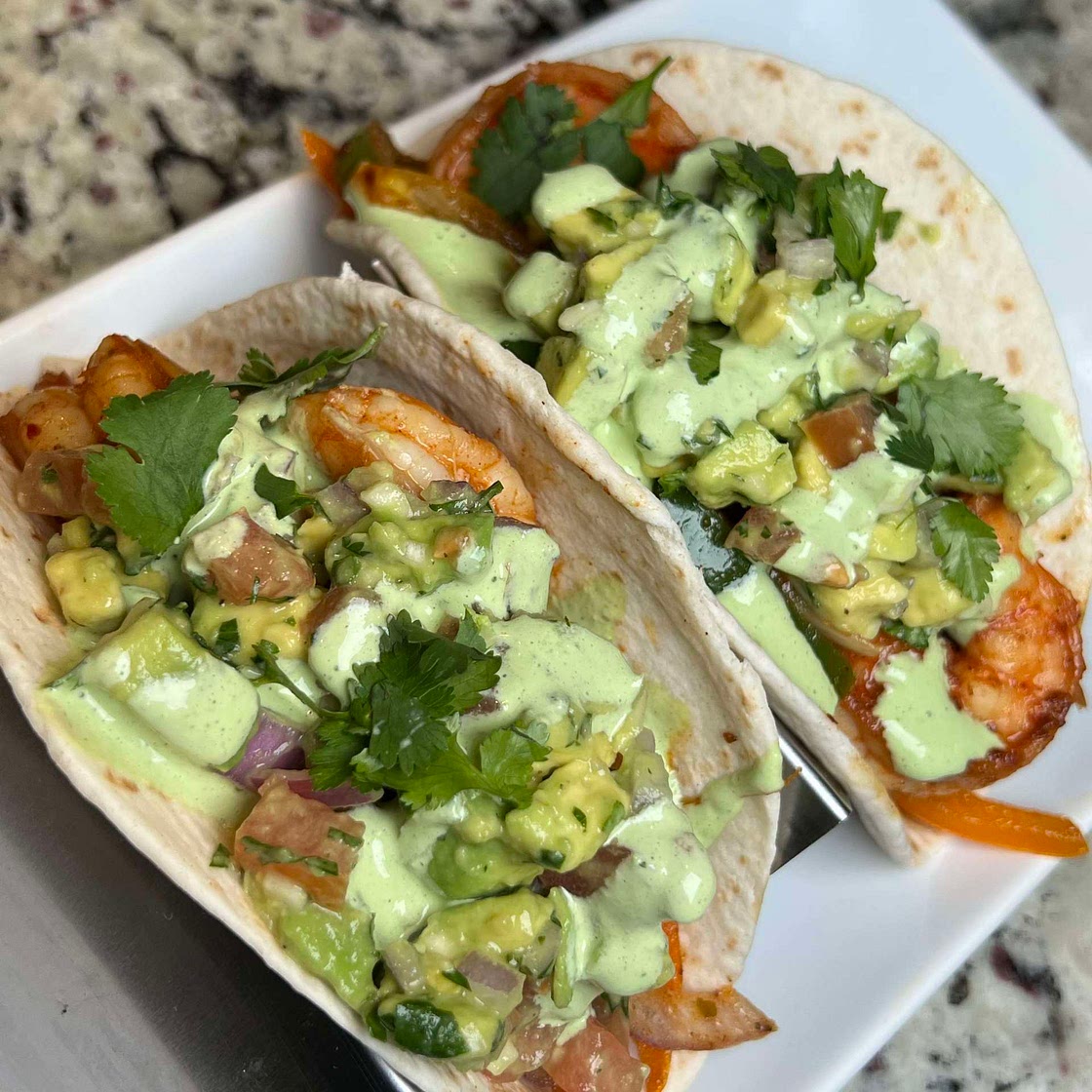 Peri Peri Shrimp Fajita Tacos 