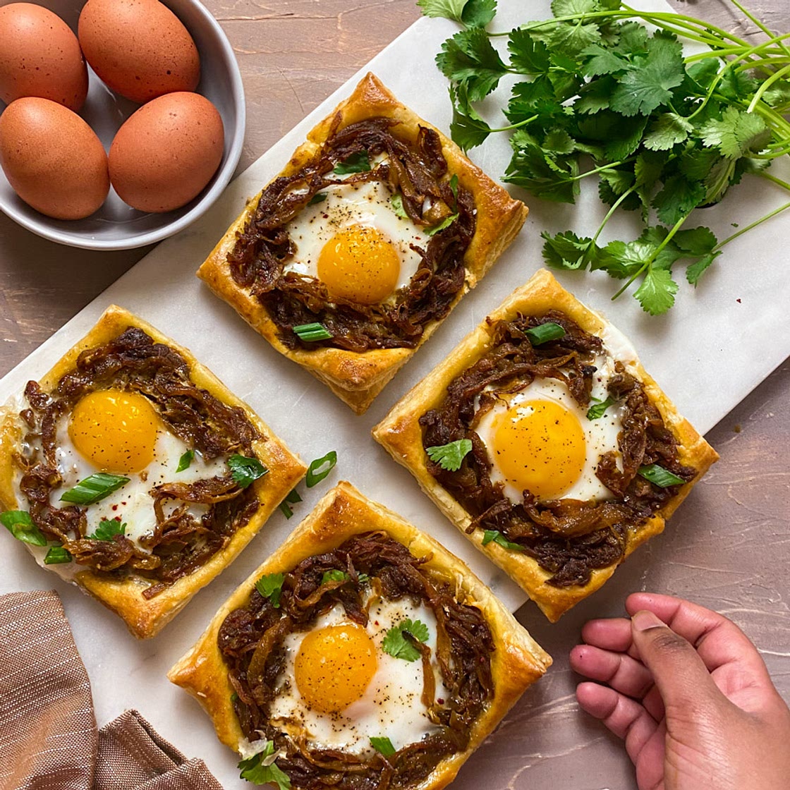 Caramelized Masala Onion Breakfast Tart