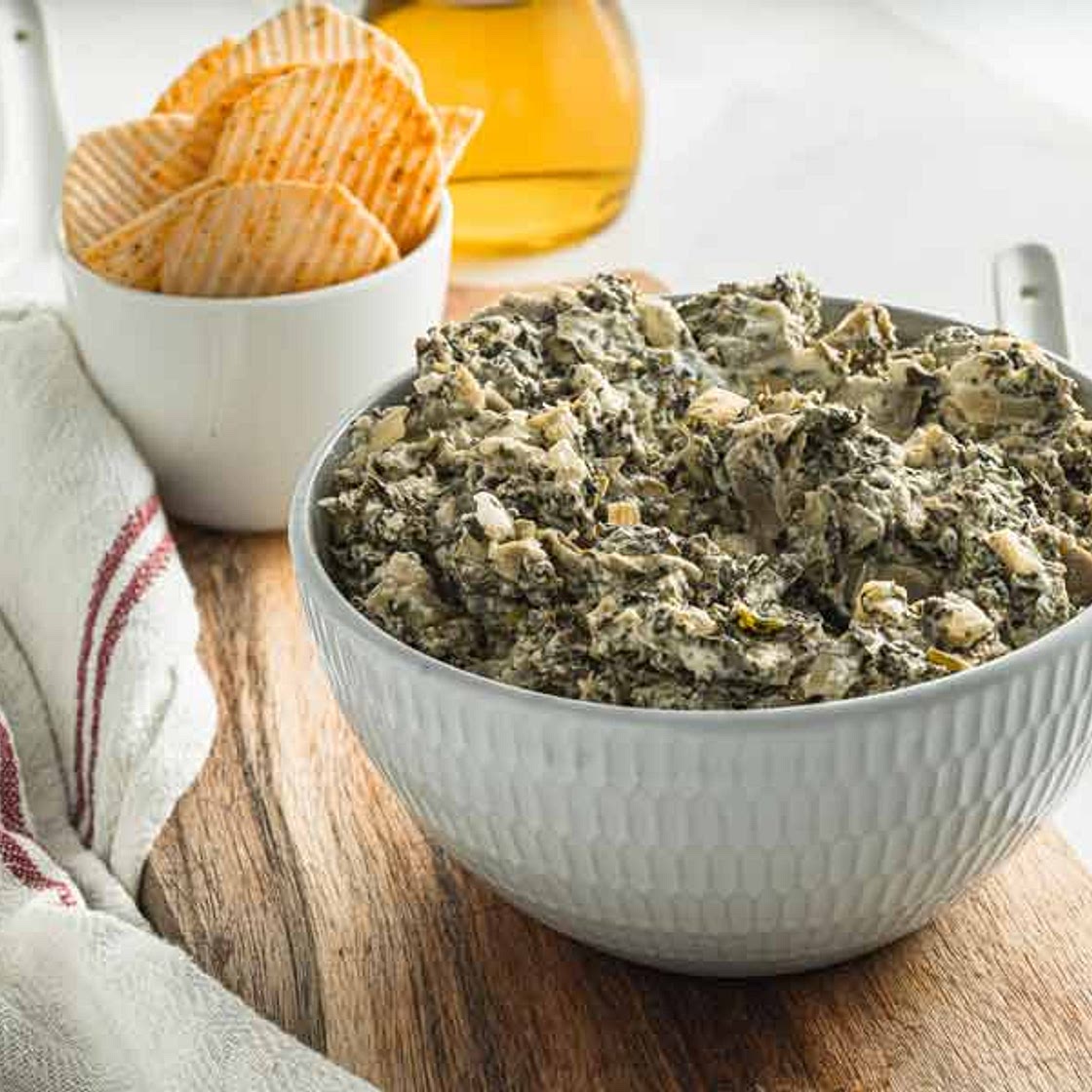 Healthy Spinach and Artichoke Dip