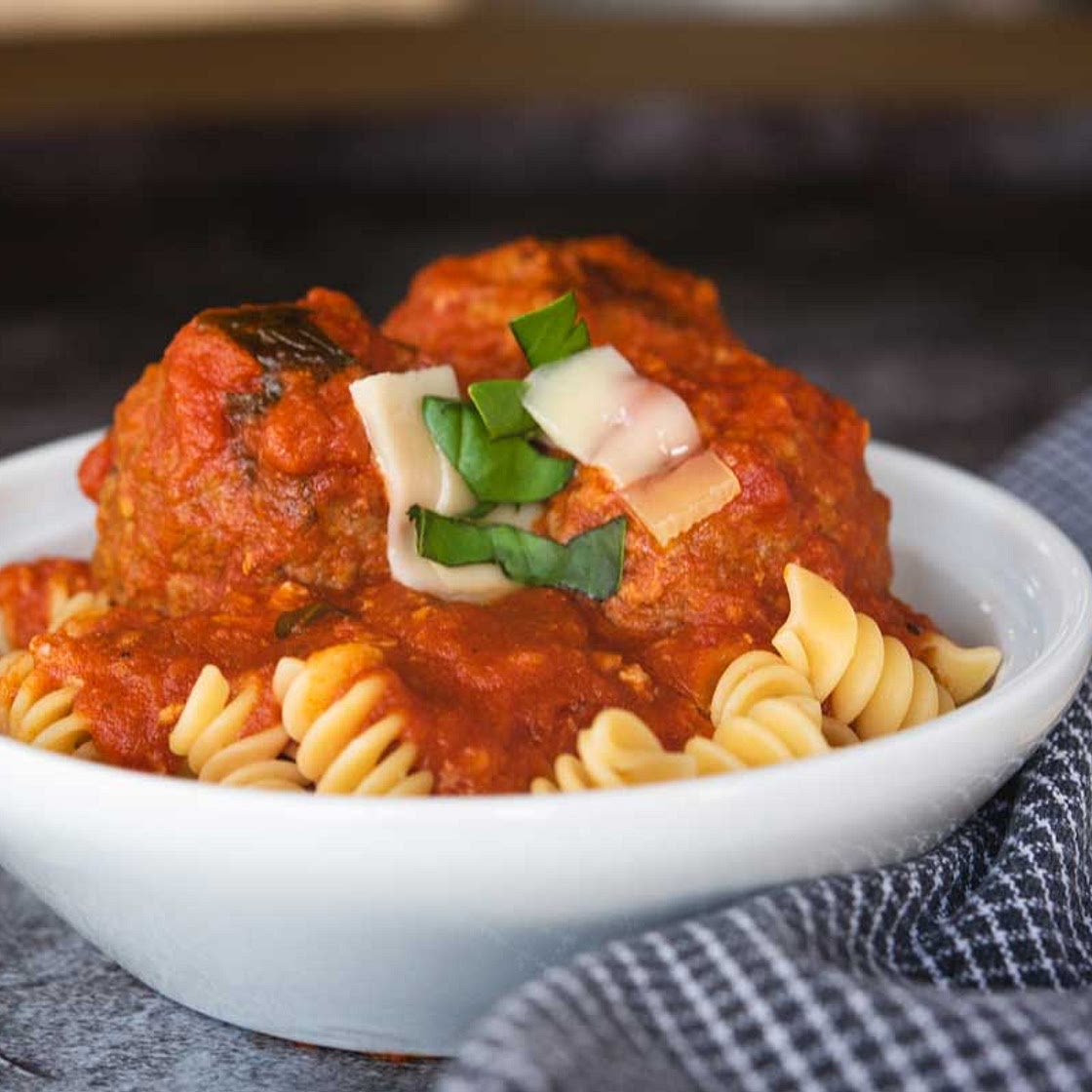 Beef Meatball Recipe with Homemade Pasta Sauce for the Instant Pot