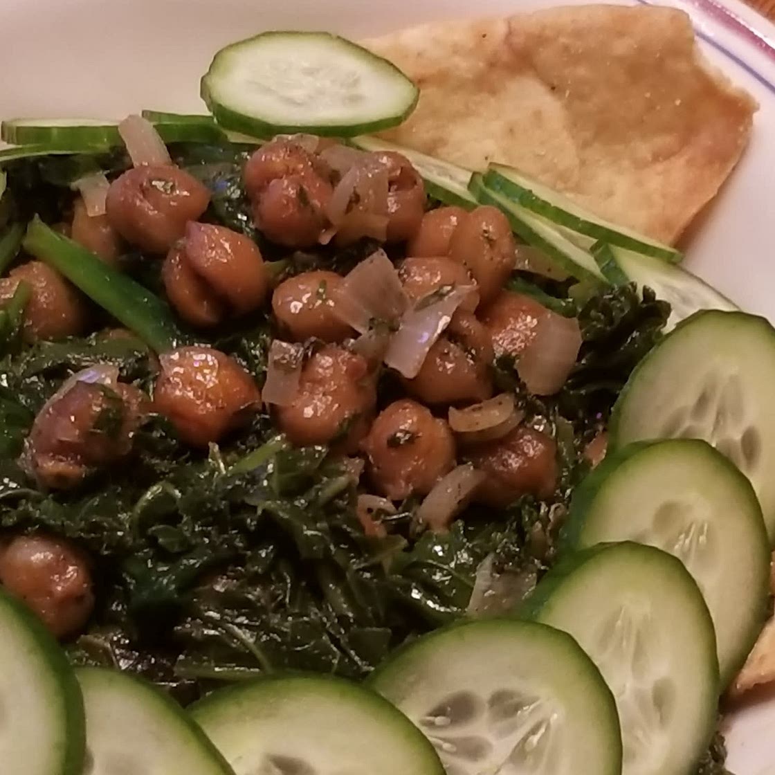 Spiced Chickpea Salad With Tahini and Pita Chips