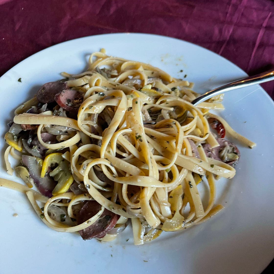 Summer squash pasta 