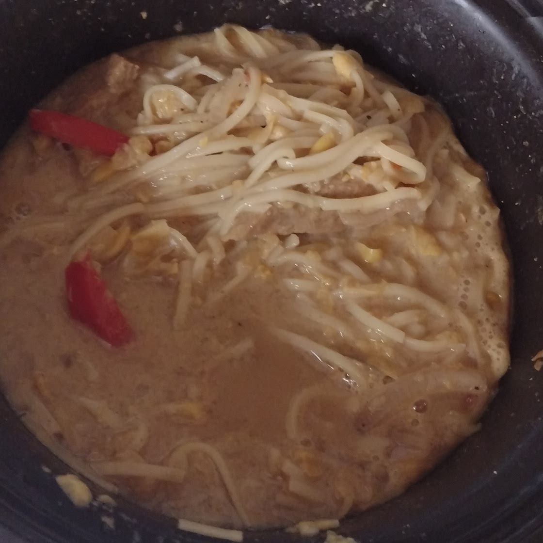 Mock chicken and sweetcorn soup