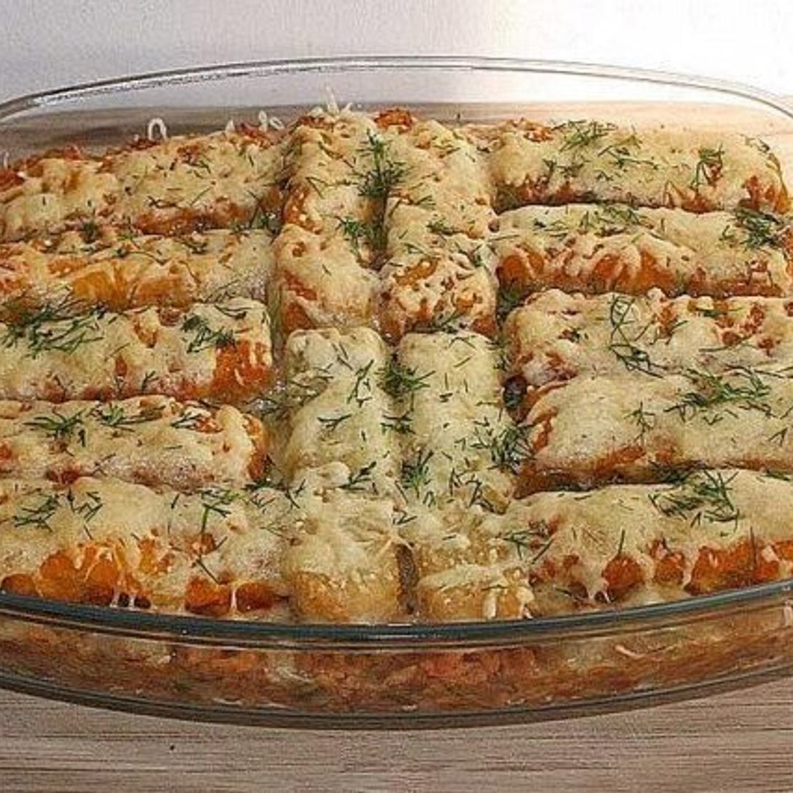 Fischstäbchenauflauf mit Reis