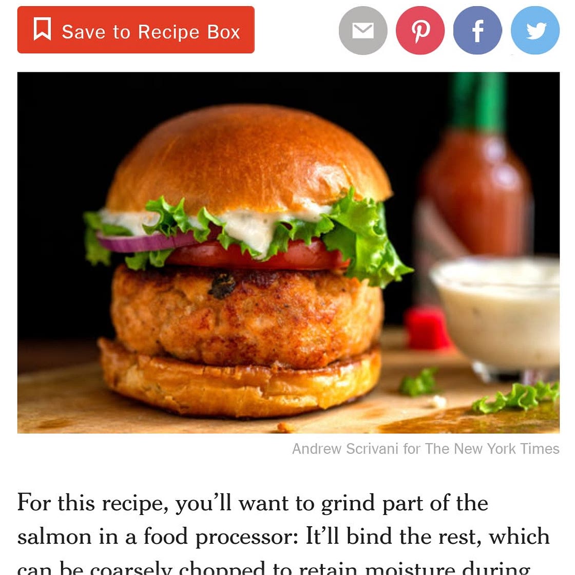 Salmon Burger