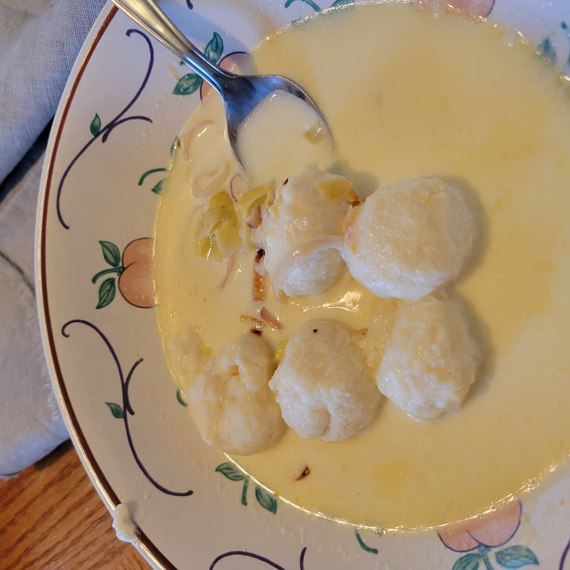 Ricotta Gnudi with Creamy Shallots and Artichokes