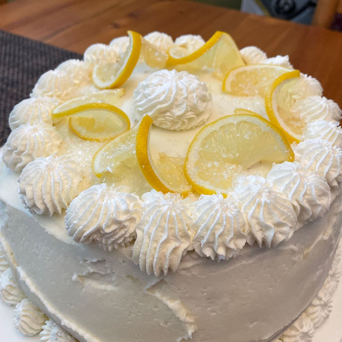 Lemon Layer Cake with Lemon Cream Cheese Buttercream