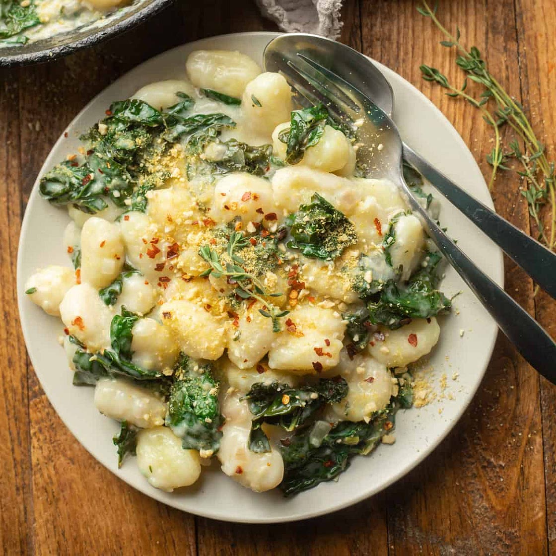 Vegan Gnocchi with Creamy Lemon Garlic Sauce
