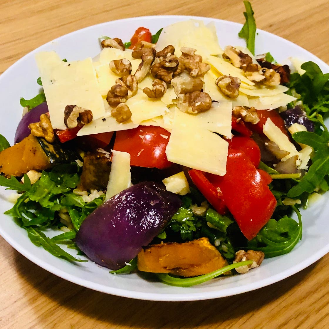 3. Roast Vegetable Salad with Beans and Rice