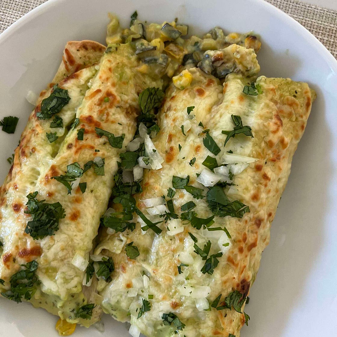 Cami’s creamy Vegetable Enchilada Verde