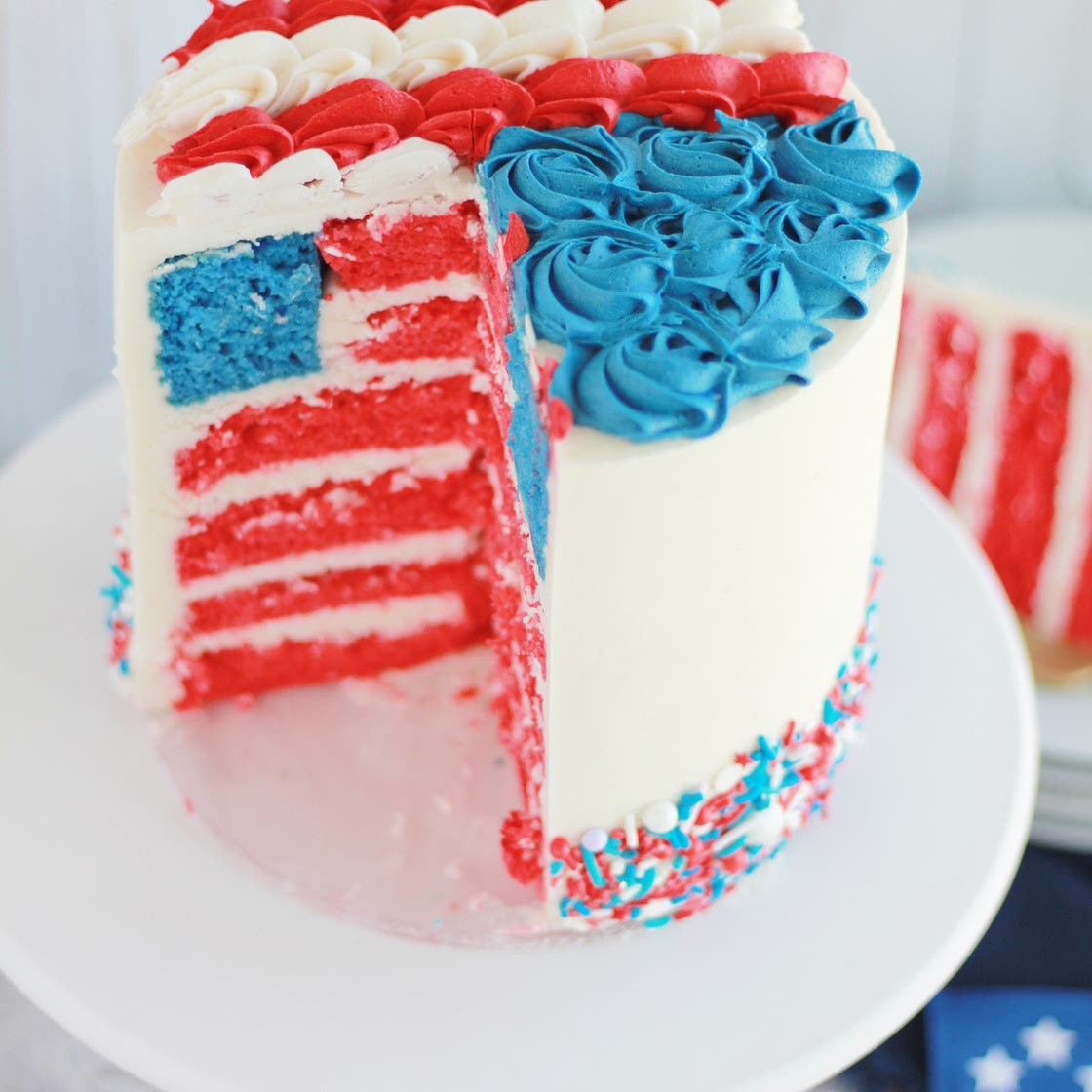 HOW TO Make a Flag Cake - Baking with Blondie