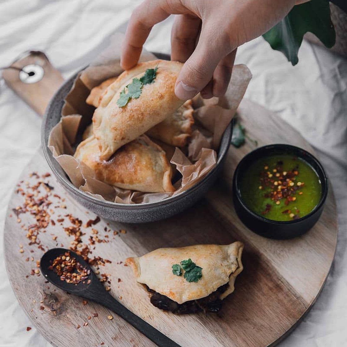 Baked Vegetarian Empanadas with Mushroom and Cheese