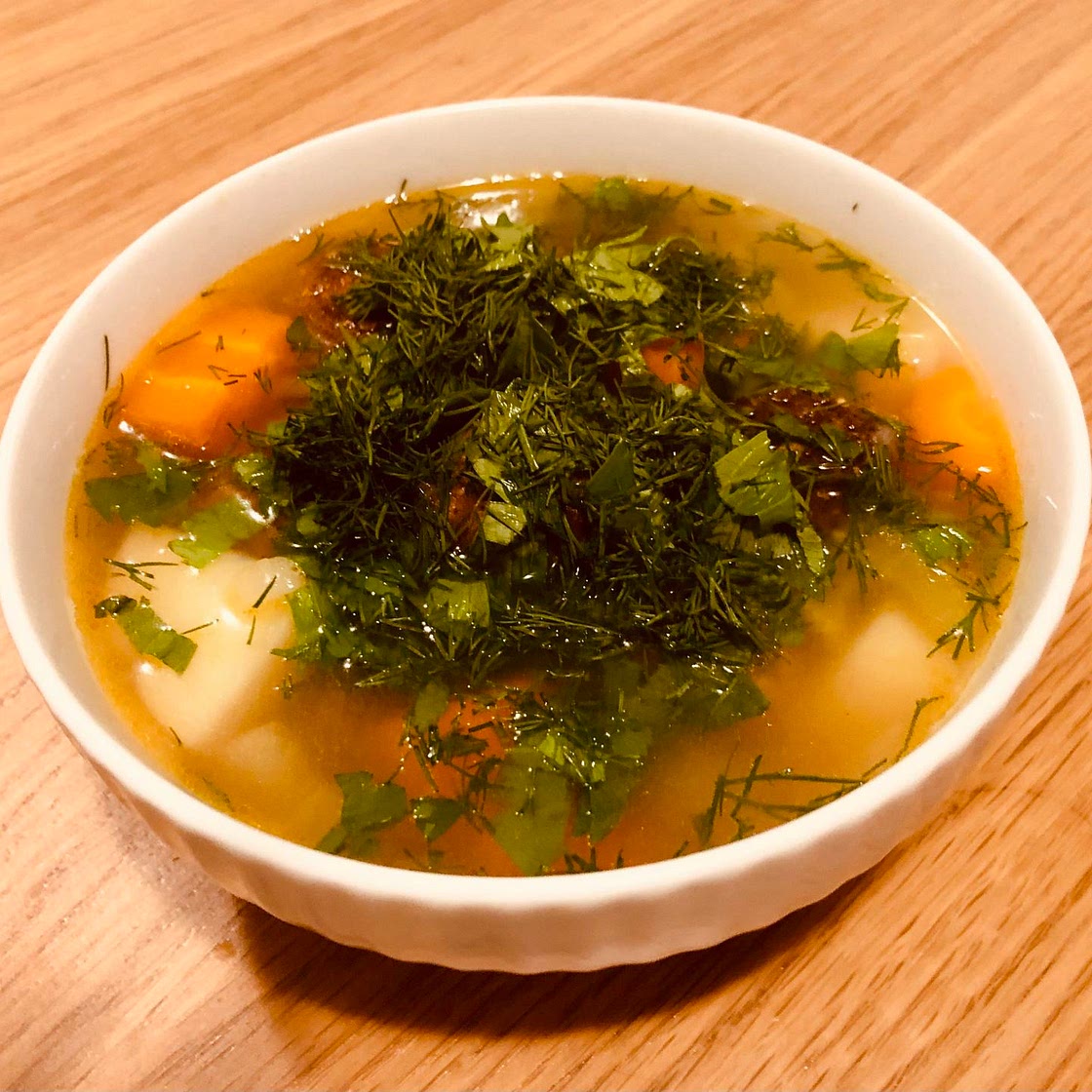 8. Estonian Frikadellisupp (Meatball Soup)