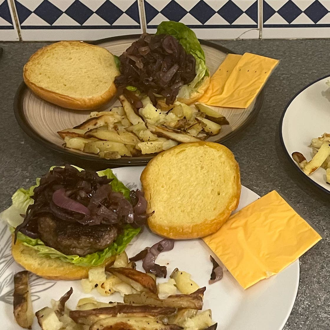 Chipotle Beef Burger With Caramelised Onions