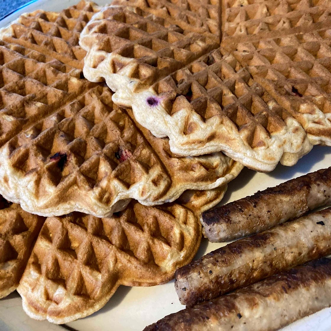 Wheat Flour & Berry Buttermilk Waffles
