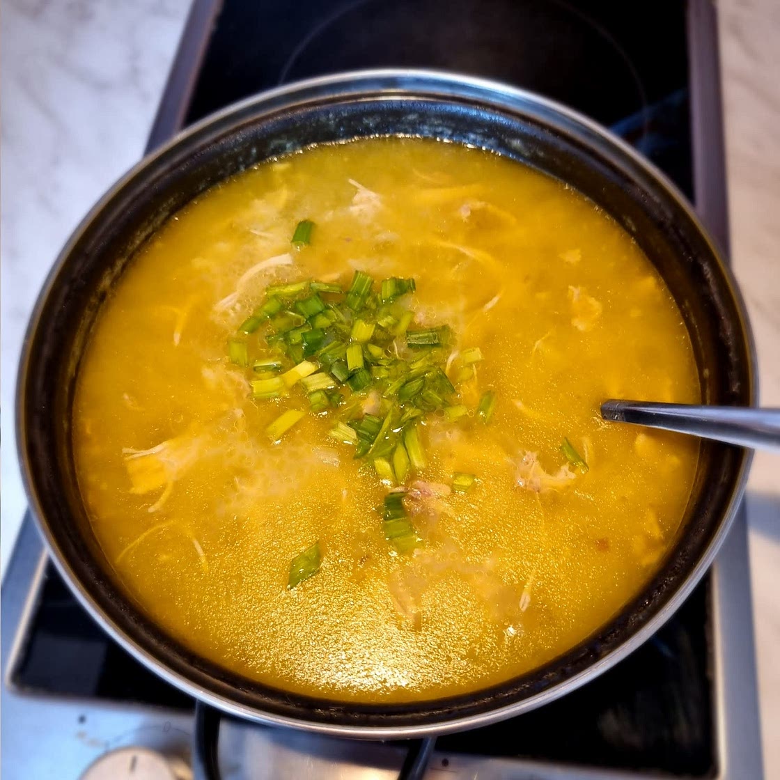 Chicken and Rice Soup With Celery, Parsley and Lemon