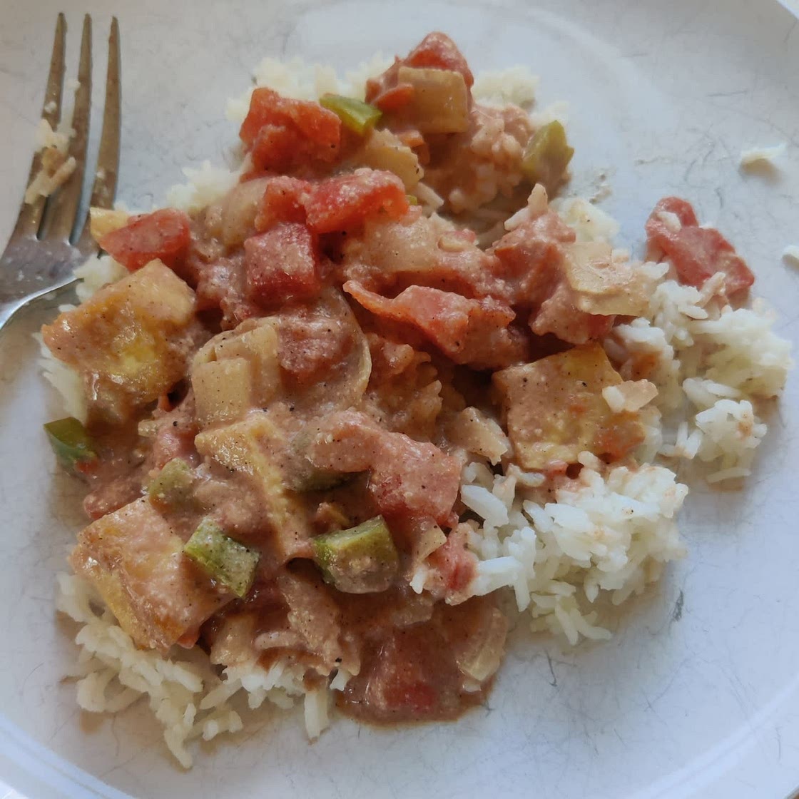 Tofu in Creamy Black Pepper Tomato Sauce ( Dum Tofu Paneer Kali Mirch)