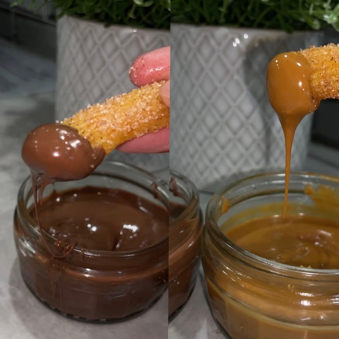 Choux pastry churros 