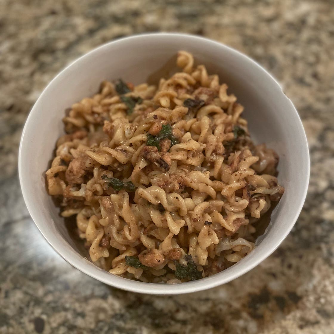 Pasta with Cauliflower, White Beans, and Kale