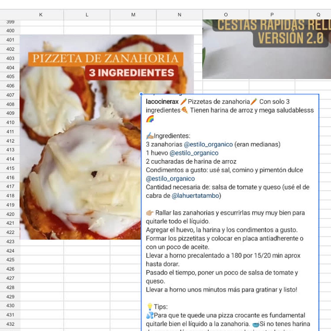 Pizzetas de zanahoria 