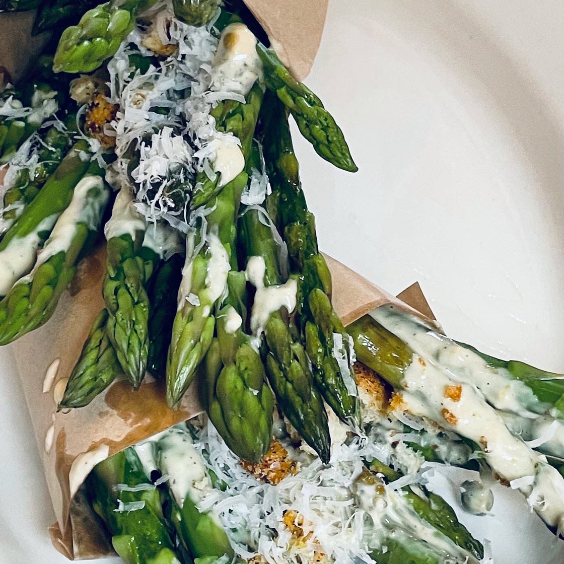 Quebec Spring: Chef Sam's Caesar Asparagus Cone