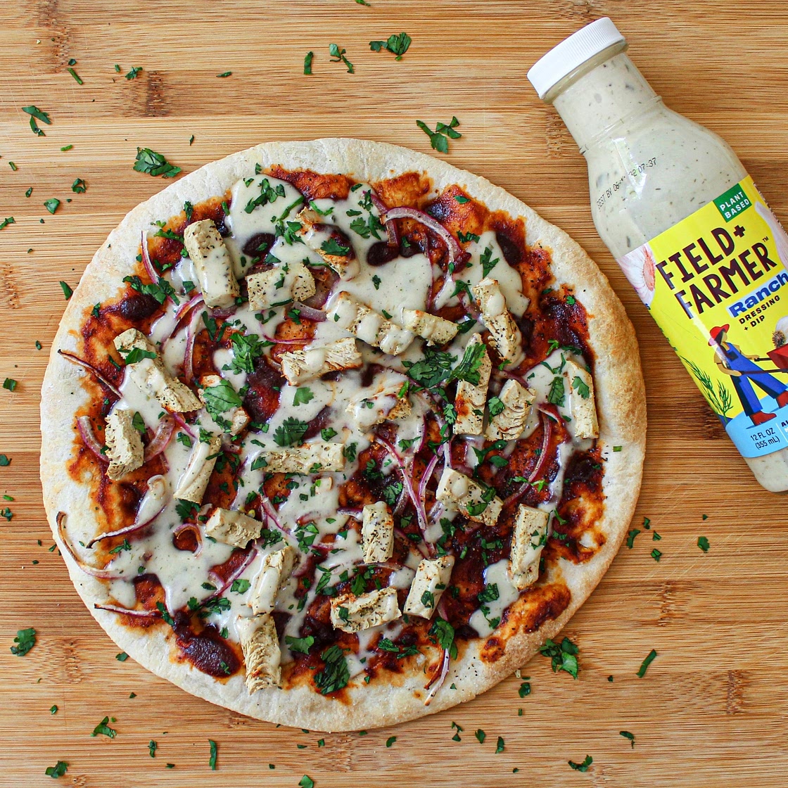 Vegan BBQ Chik’n Pizza