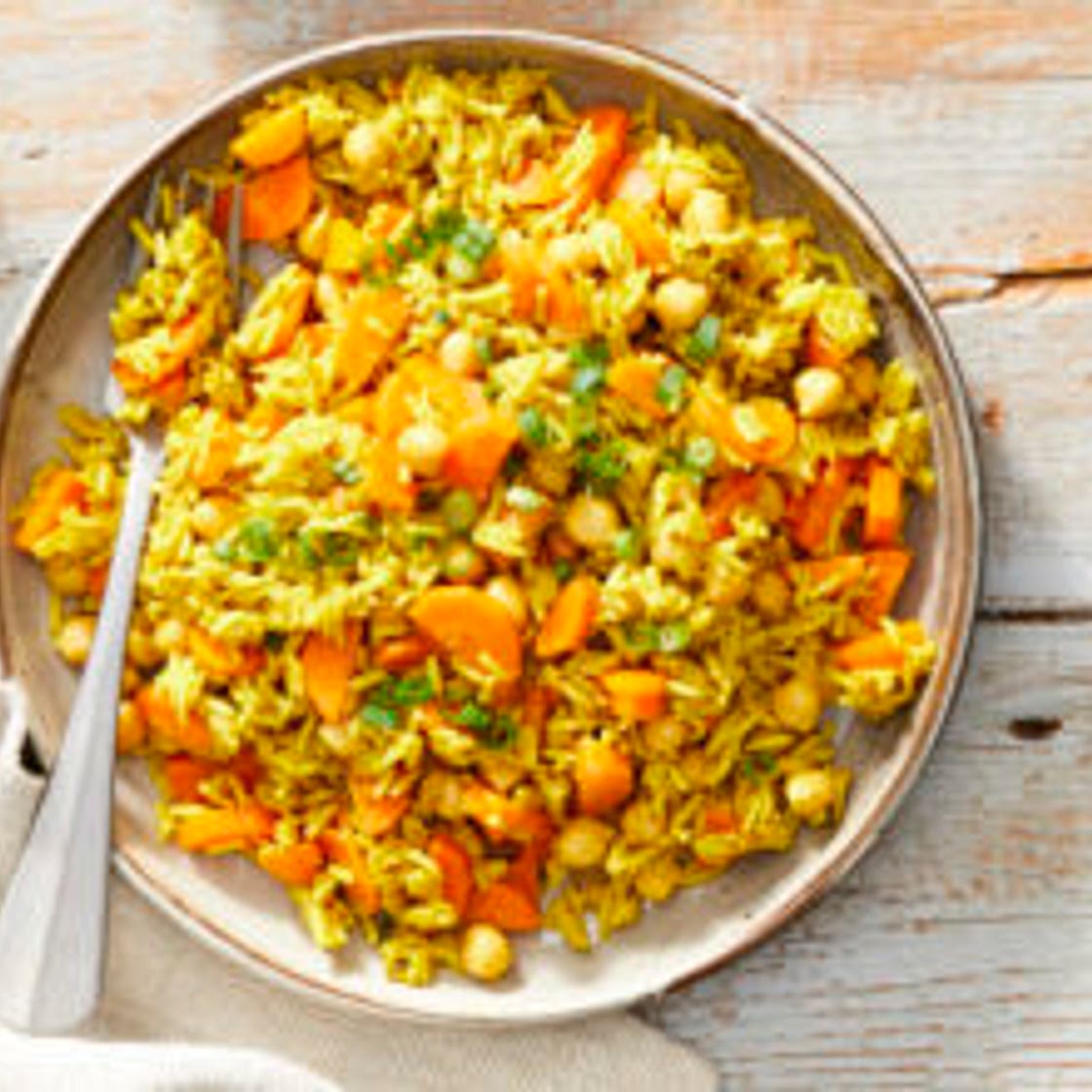 Carrot & Chickpea Pilaf