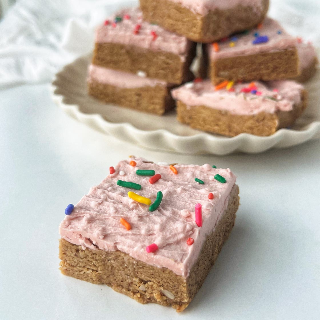 Frosted Sugar Cookie Protein Bars — dani's healthy eats