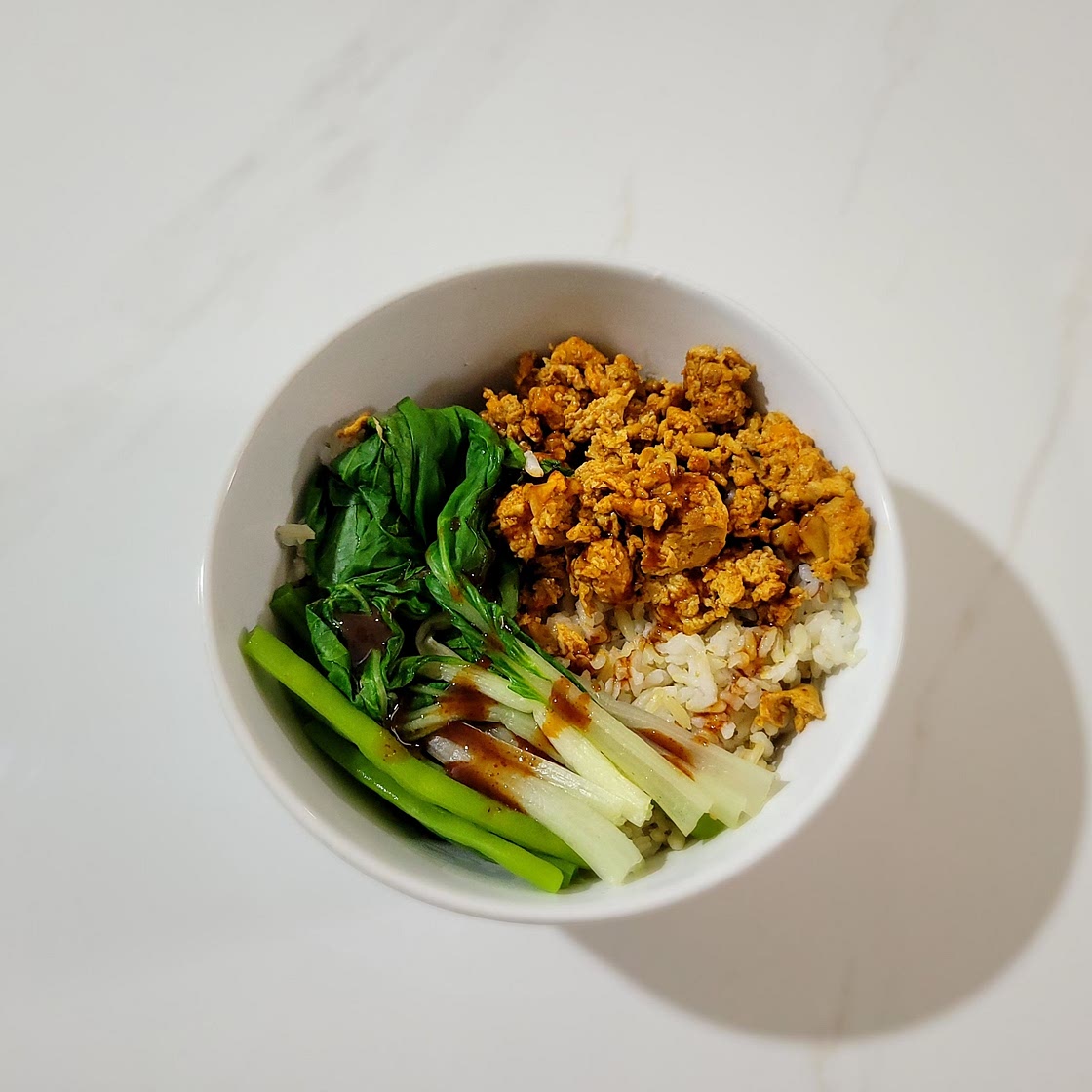 Gochujang chicken and Tofu Bowl
